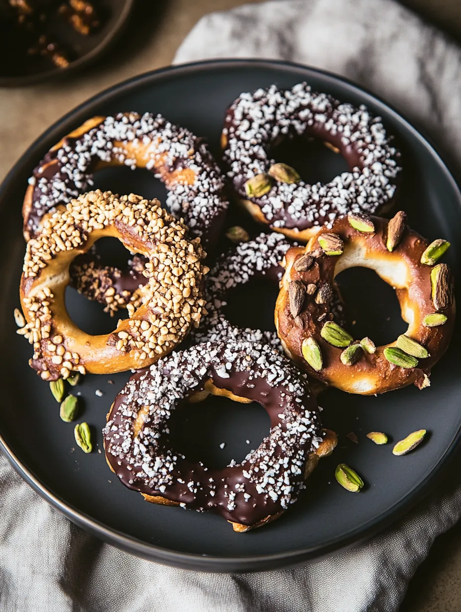 Un plateau de donuts avec des graines de café.