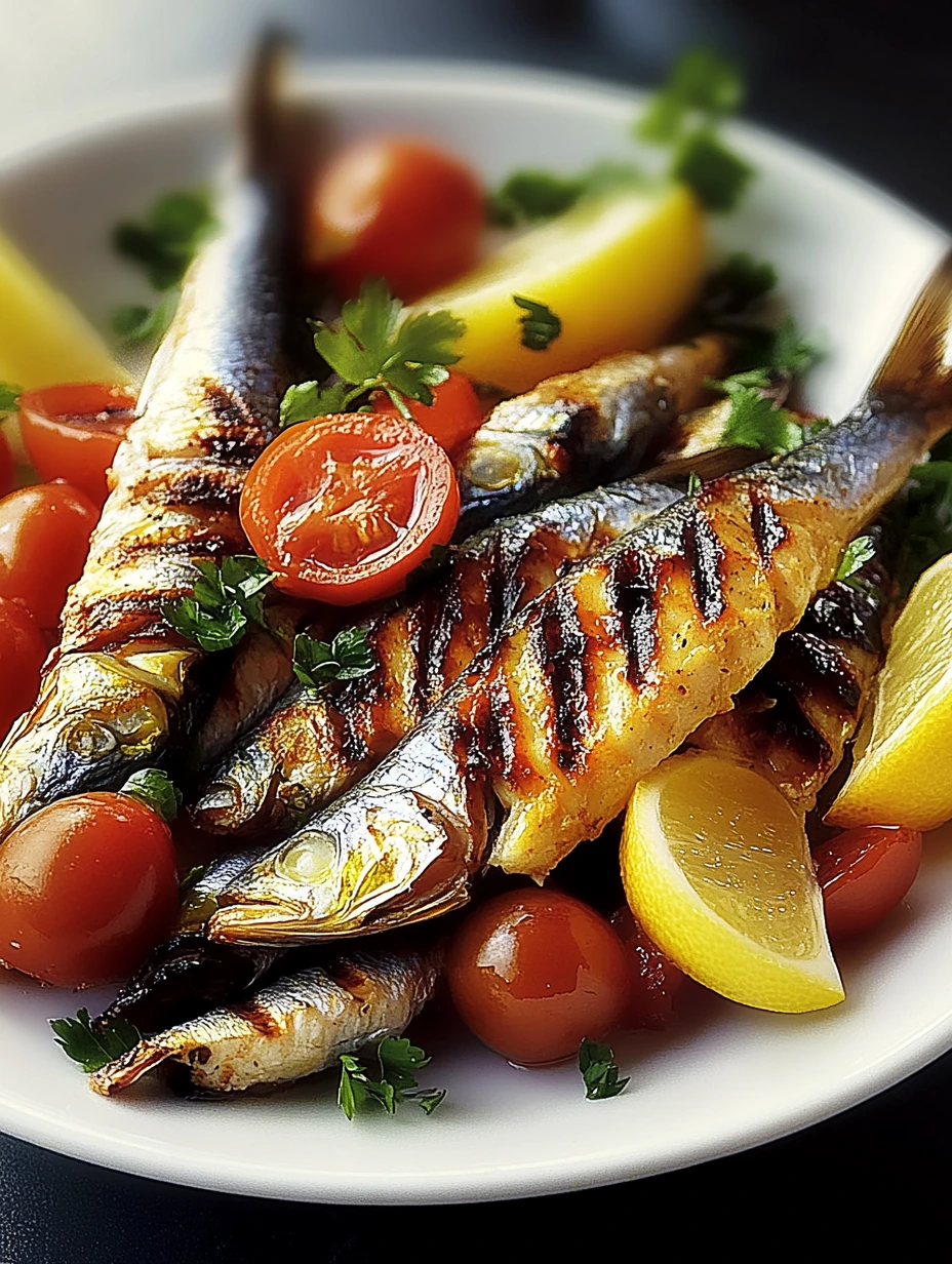 Sardines grillées avec salade portugaise