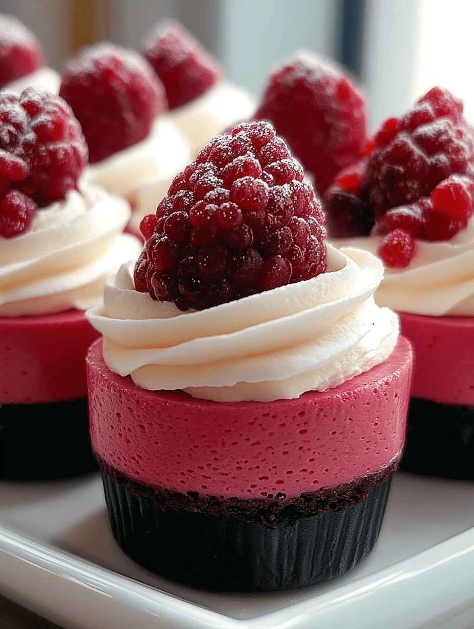 Mini Gâteaux Mousse Framboises
