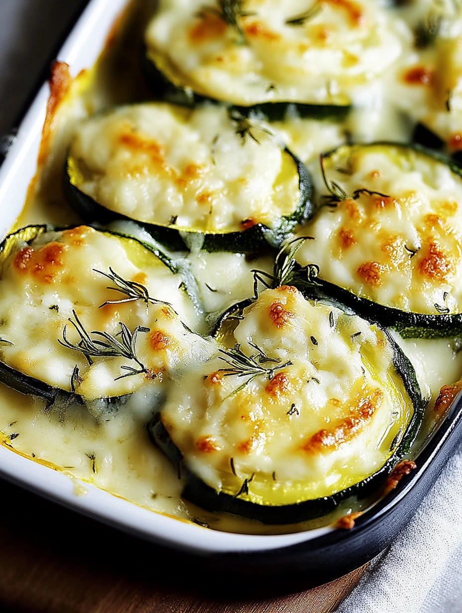 Délicieux gratin de courgettes aux fromages