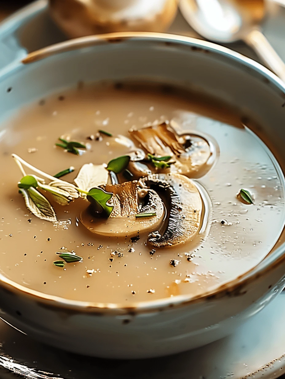 Soupe aux Champignons maison