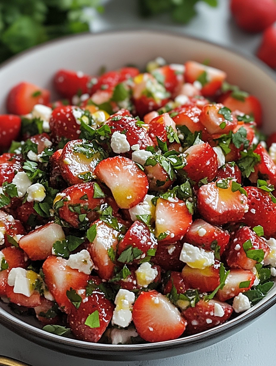 Salade de fraises marocaine fraiche