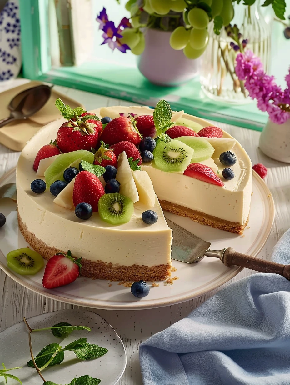 Savoureux cheesecake printanier pour vos enfants