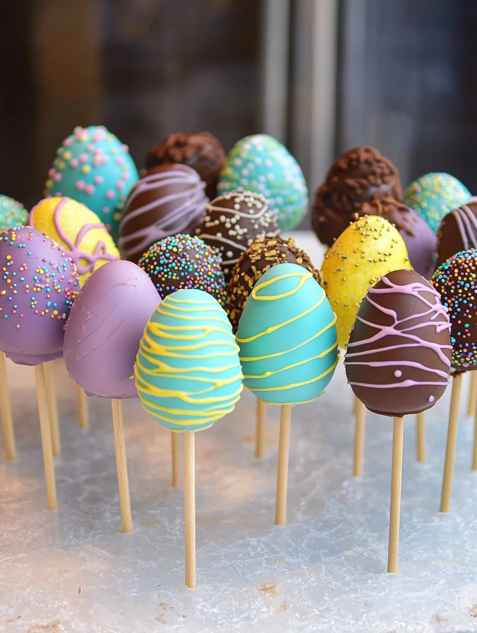 Sucettes Oeufs de Pâques colorés