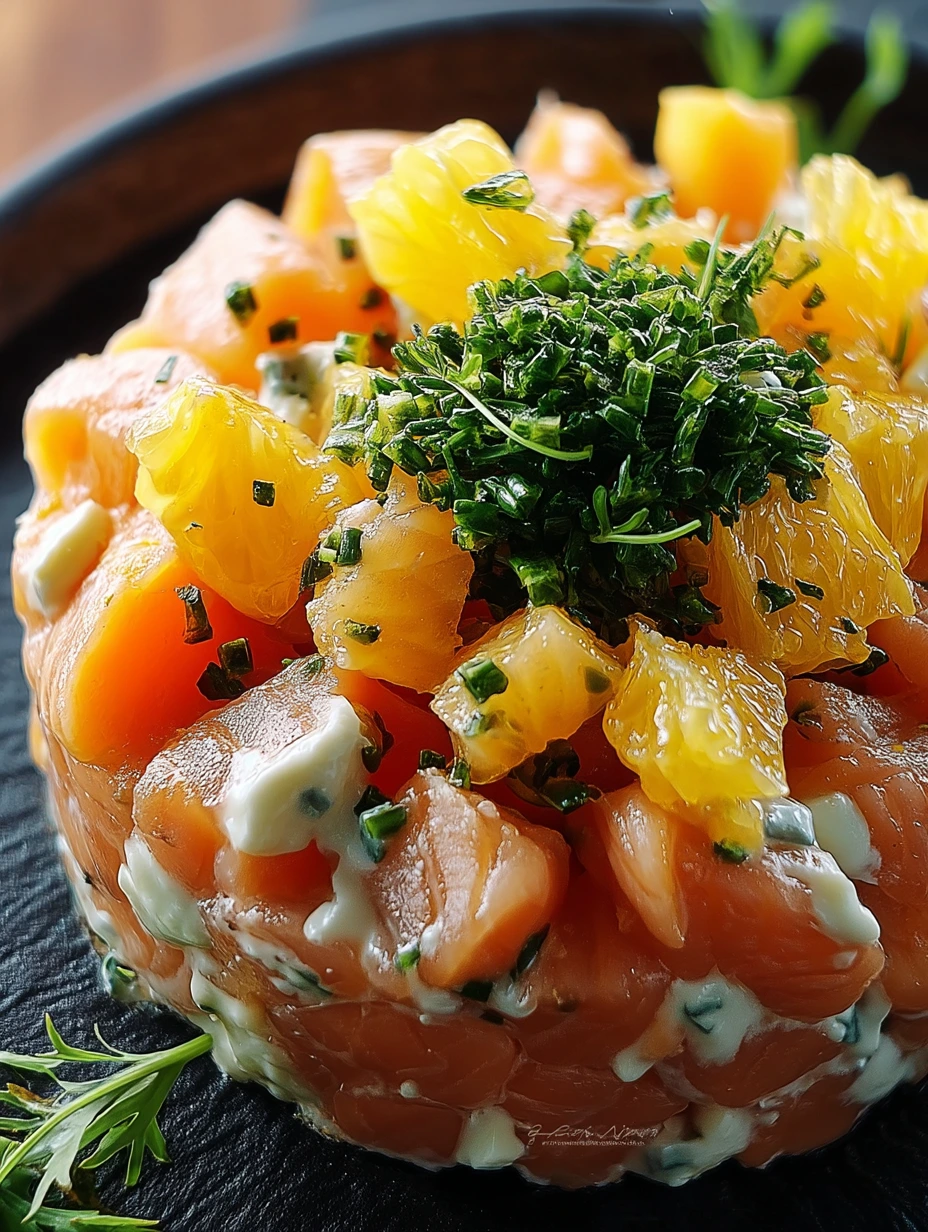 Tartare saumon agrumes frais