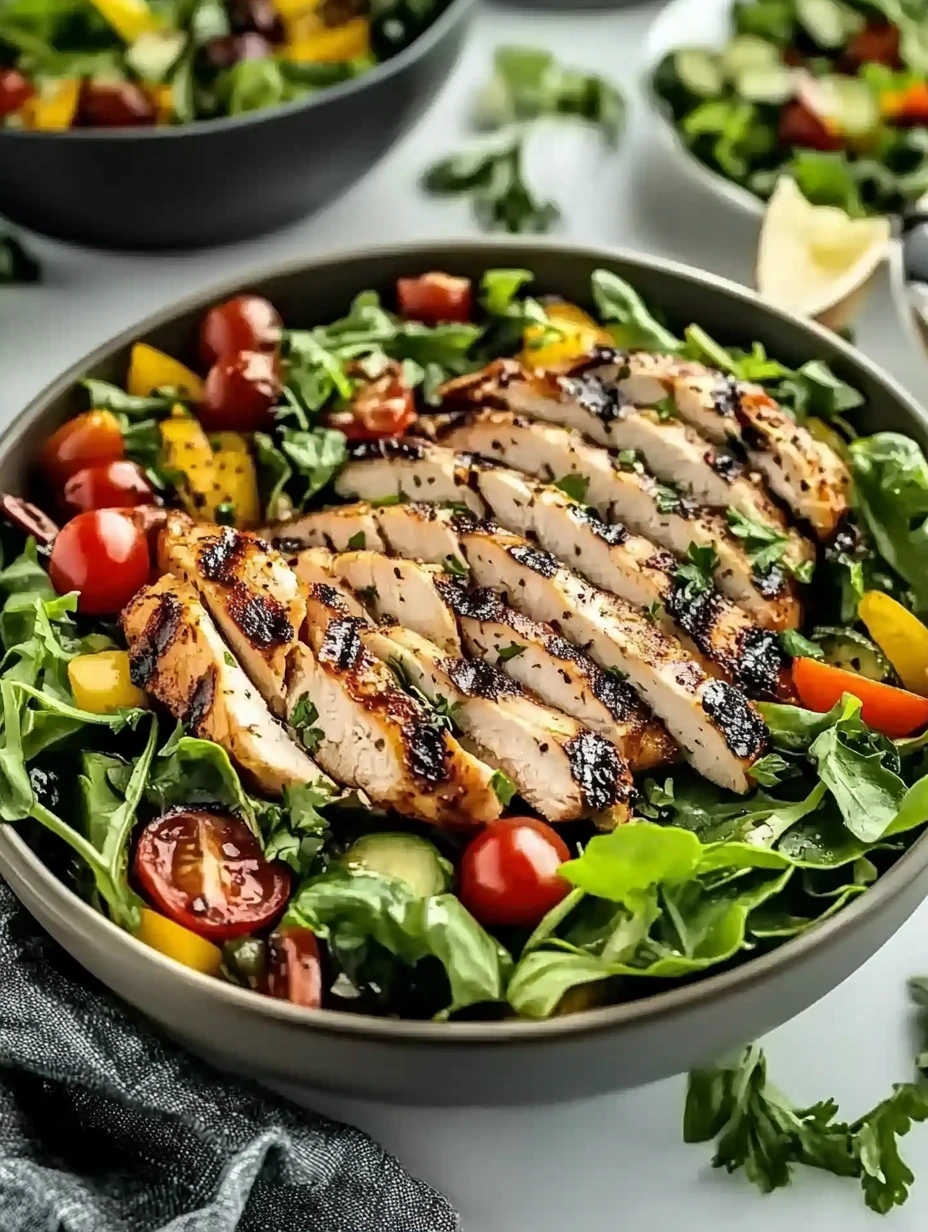 Salade Méditerranéenne au Poulet Grillé fraiche