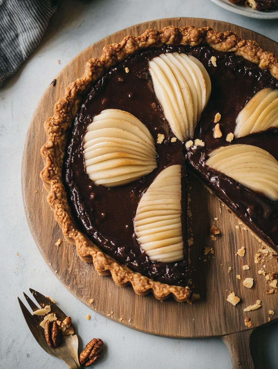 Tarte Poire Chocolat et Noix de Grenoble