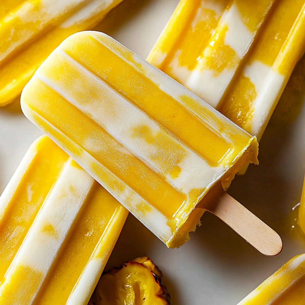 Bâtonnets glacés ananas et coco