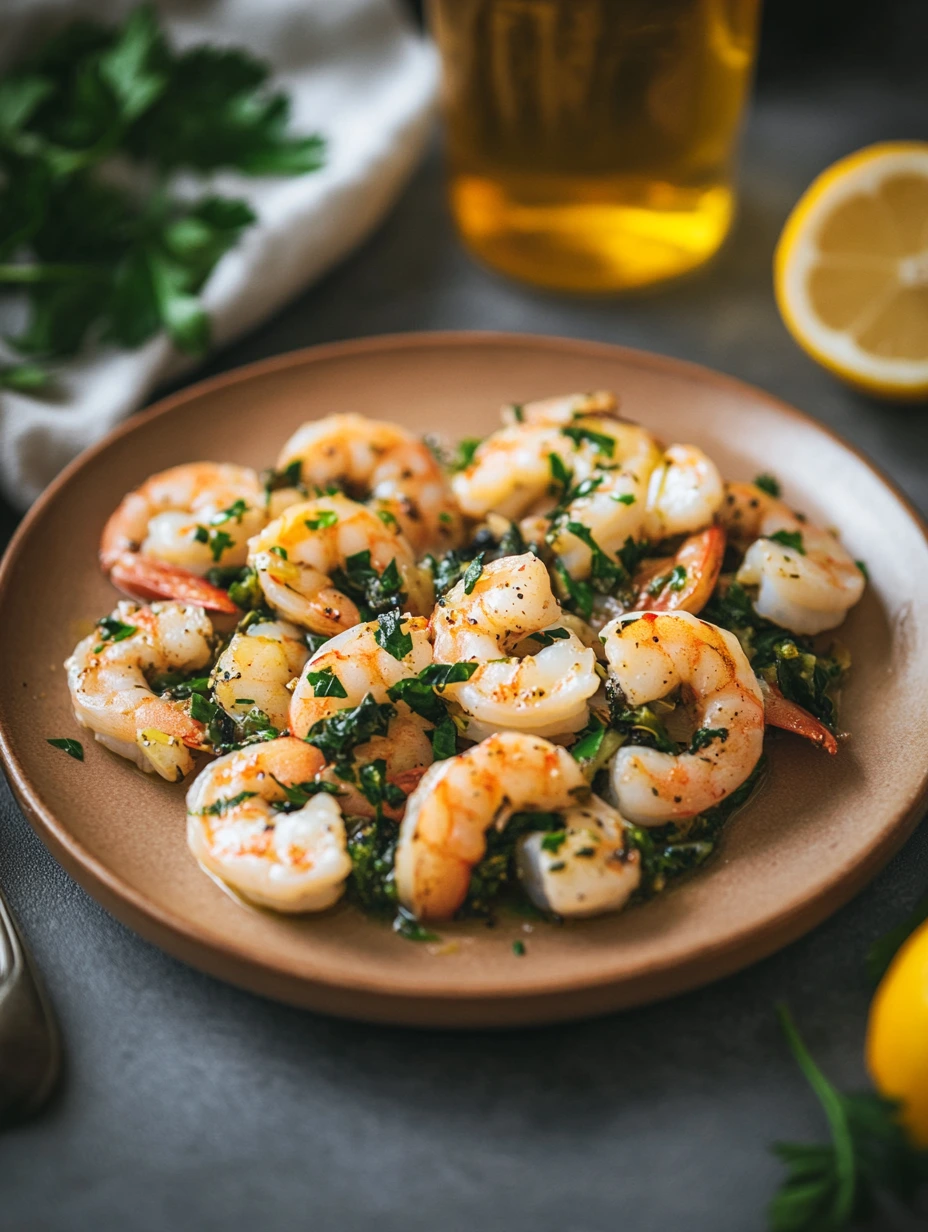 Crevettes sautées à l'ail et persil rapide