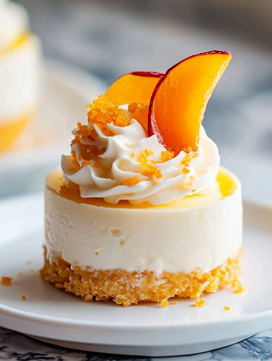 Mini Cheesecake à la pêche sans cuisson