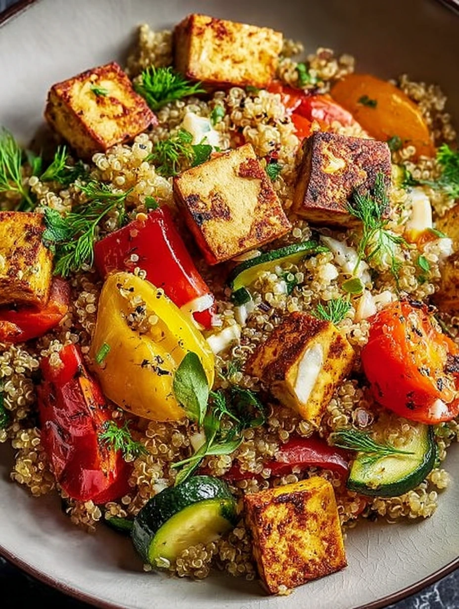 Quinoa aux légumes et tofu