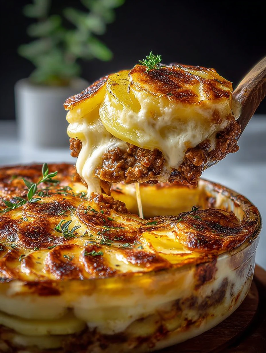 Gratin fondant viande hachée et pommes de terre