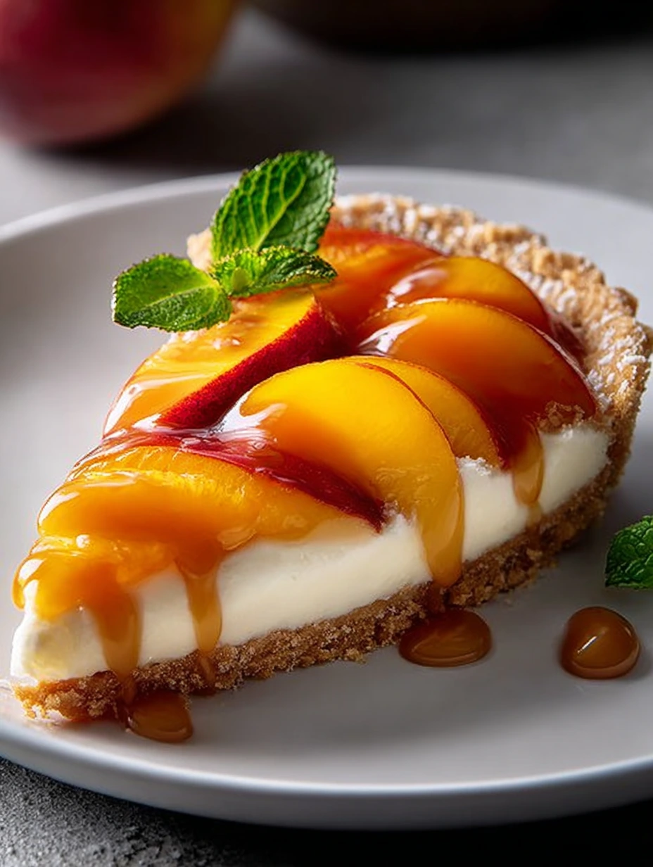 Tarte aux pêches et mascarpone