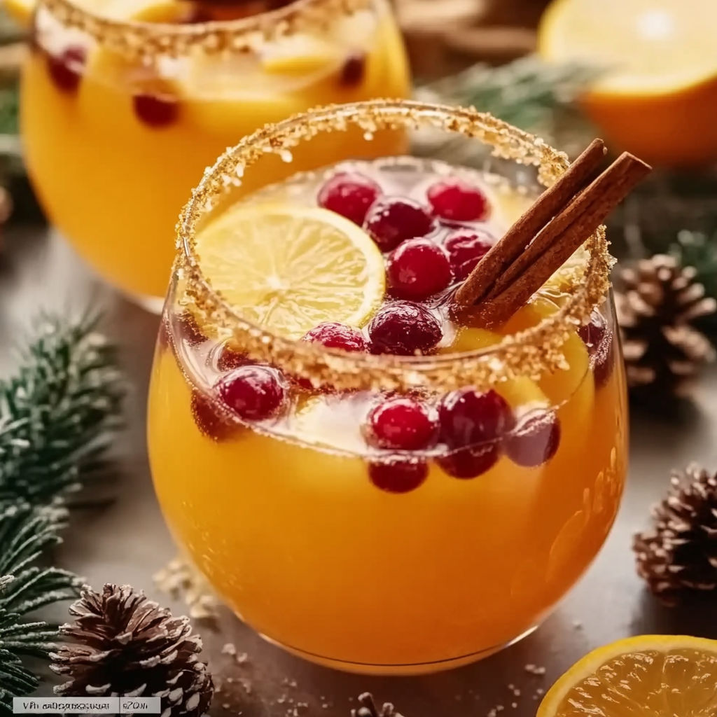 A glass of punch de noel with a cinnamon stick in it.