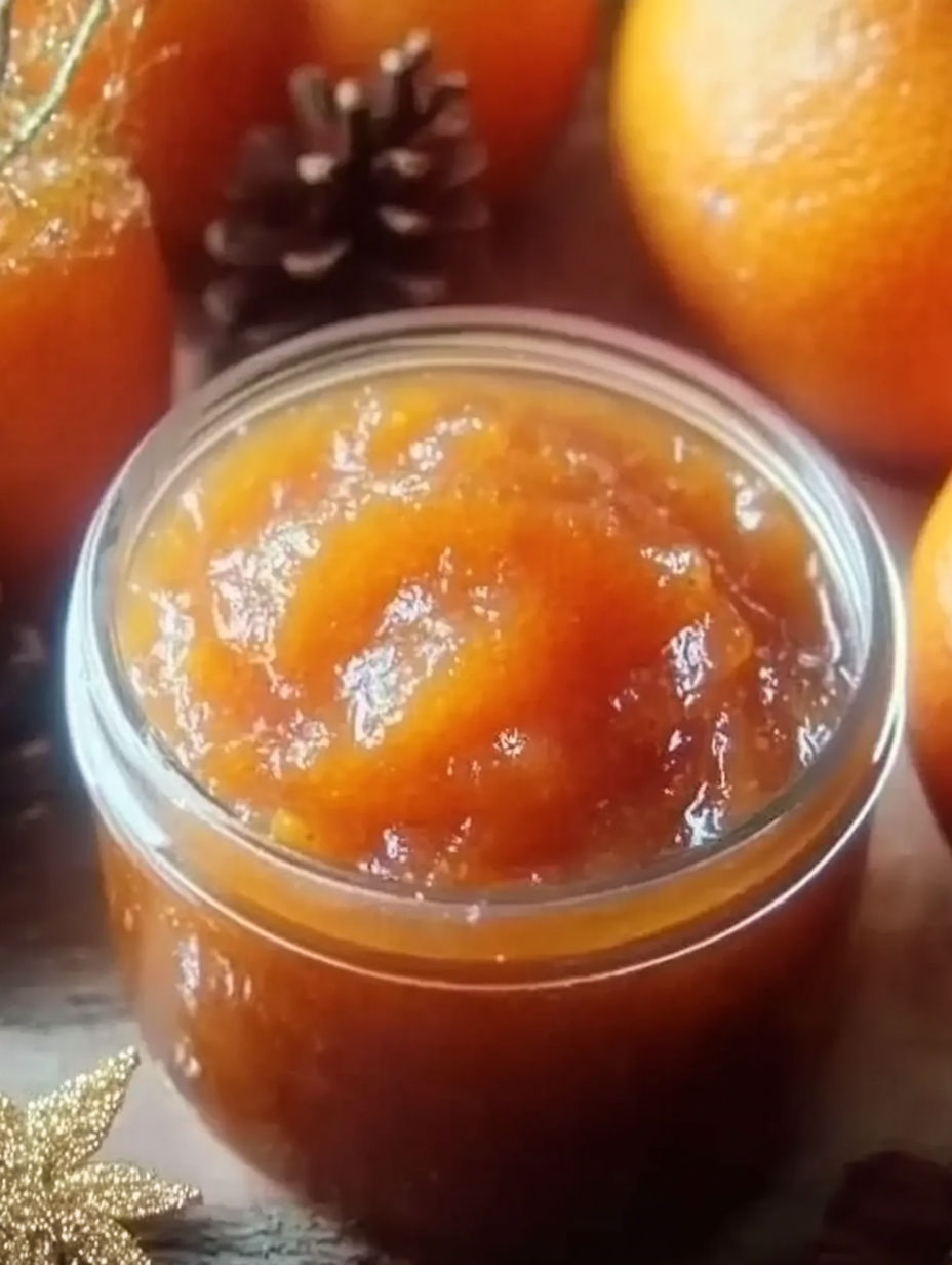 A jar of orange marmalade.