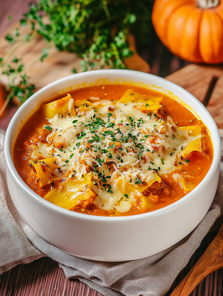 A bowl of pasta with cheese and herbs.