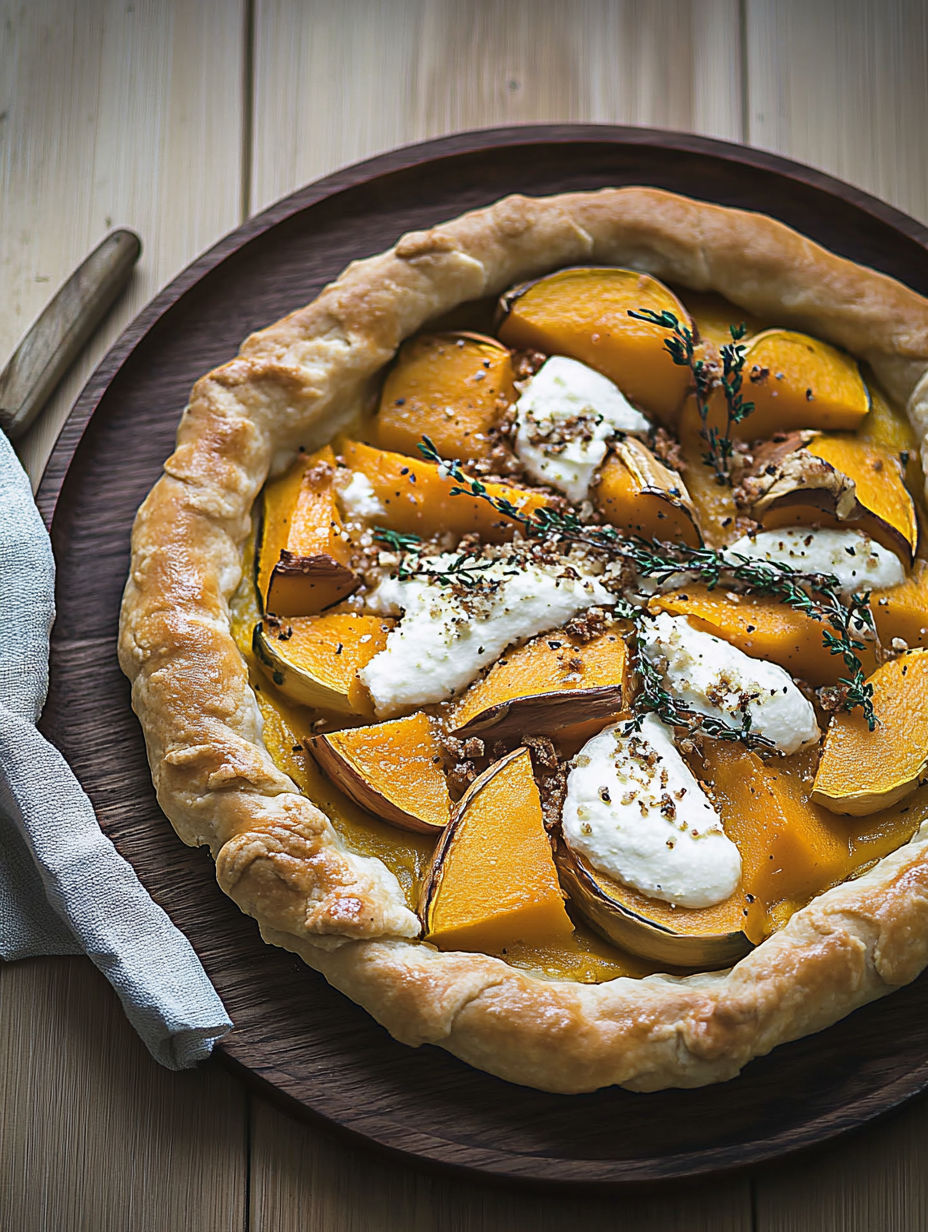 A pie with a yellow filling and white topping.