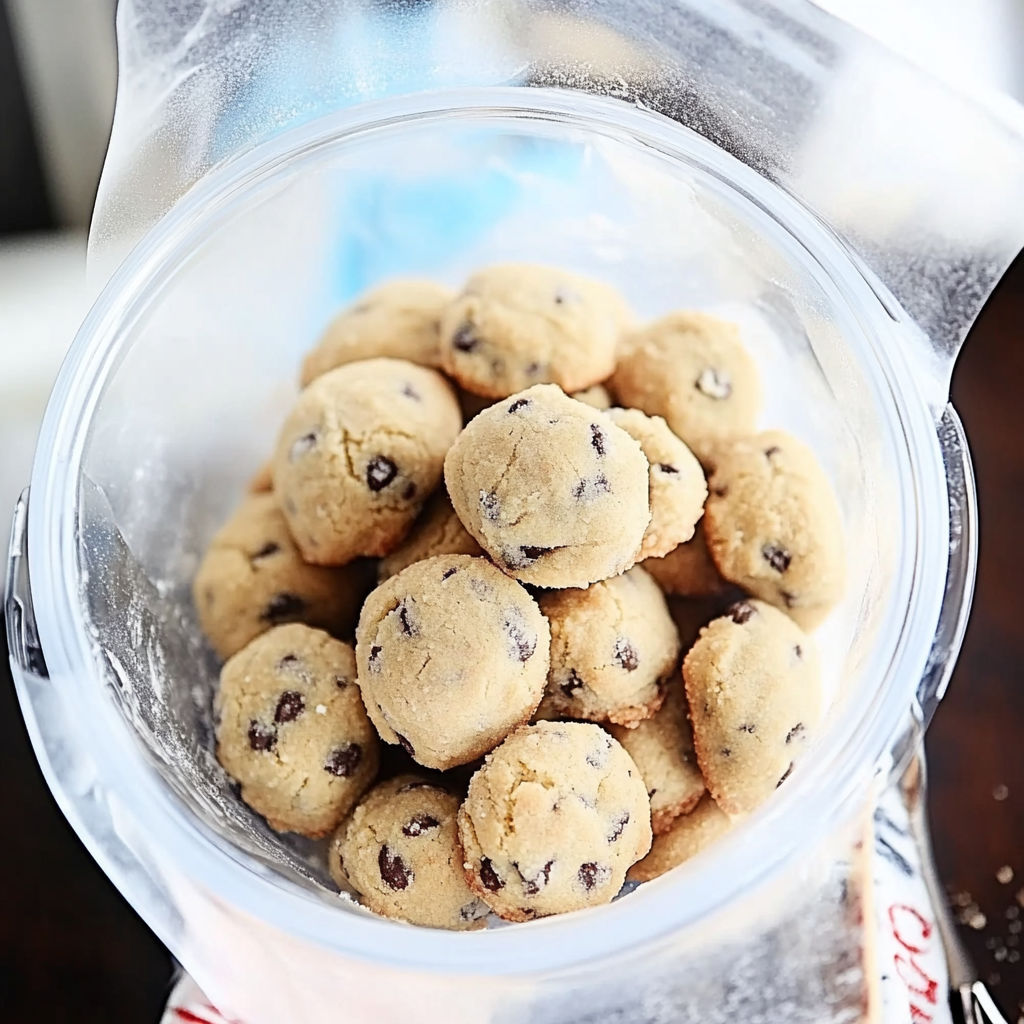 A bowl of chocolate chip cookies.