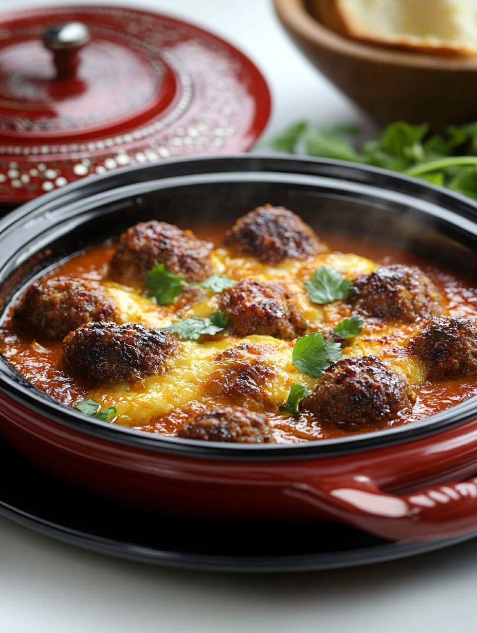 A bowl of meatballs with cheese on top.