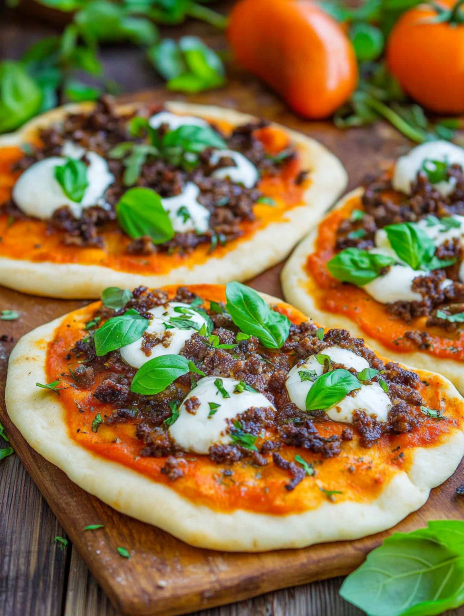 A pizza with cheese and meat on top.