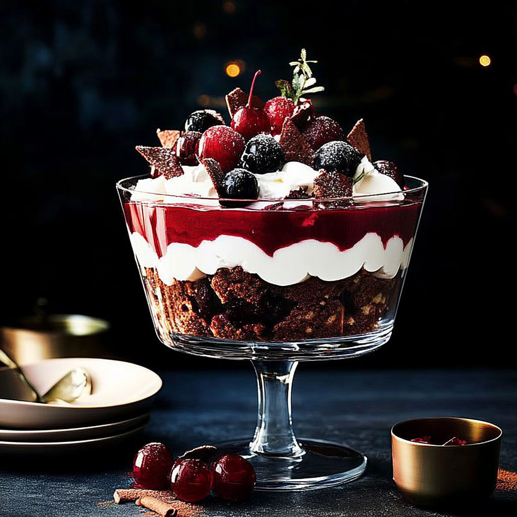 A glass bowl filled with a dessert.