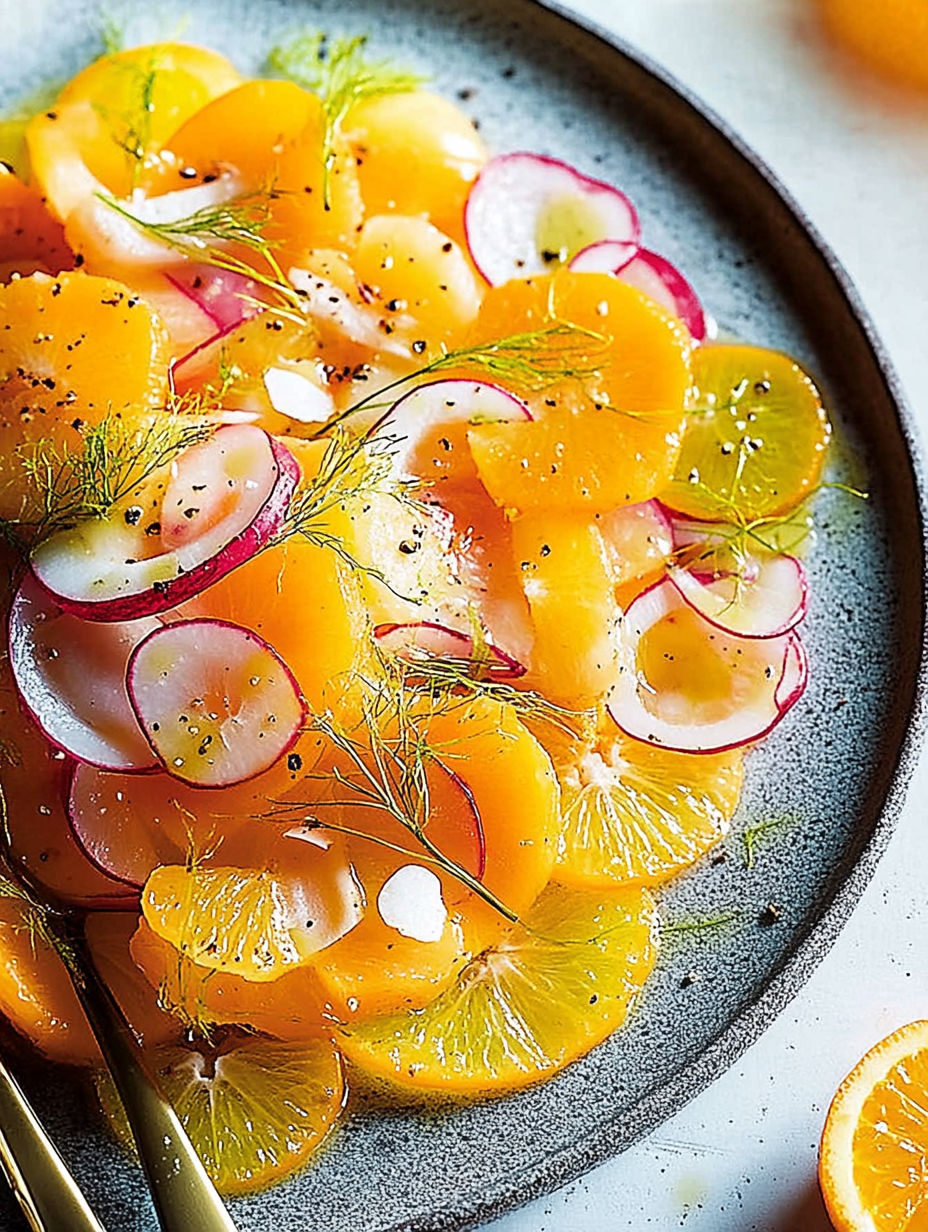 A bowl of sliced oranges with green leaves.
