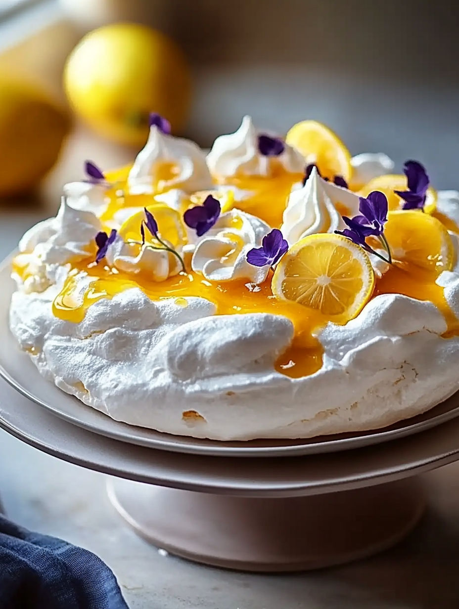 A cake with lemon and orange flavors.