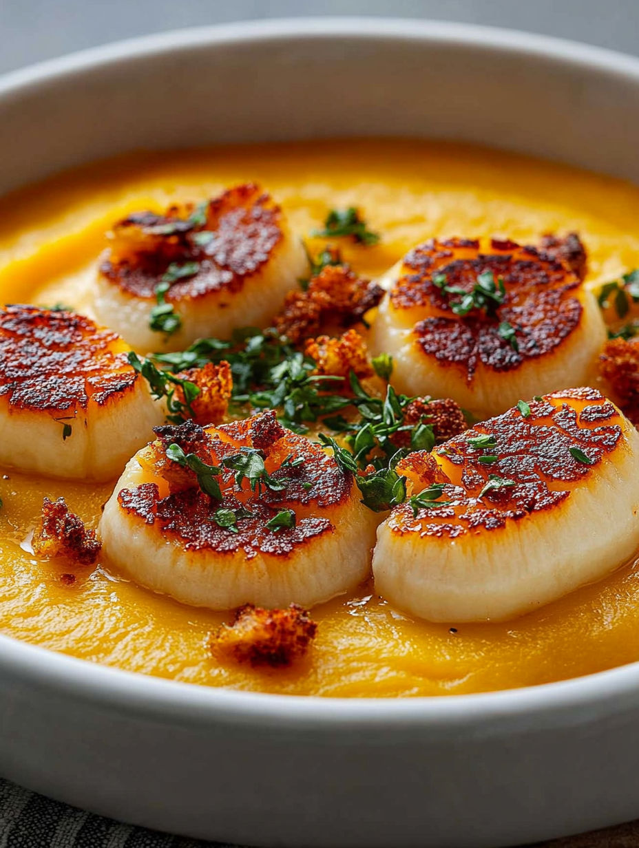 A bowl of soup with clams in it.