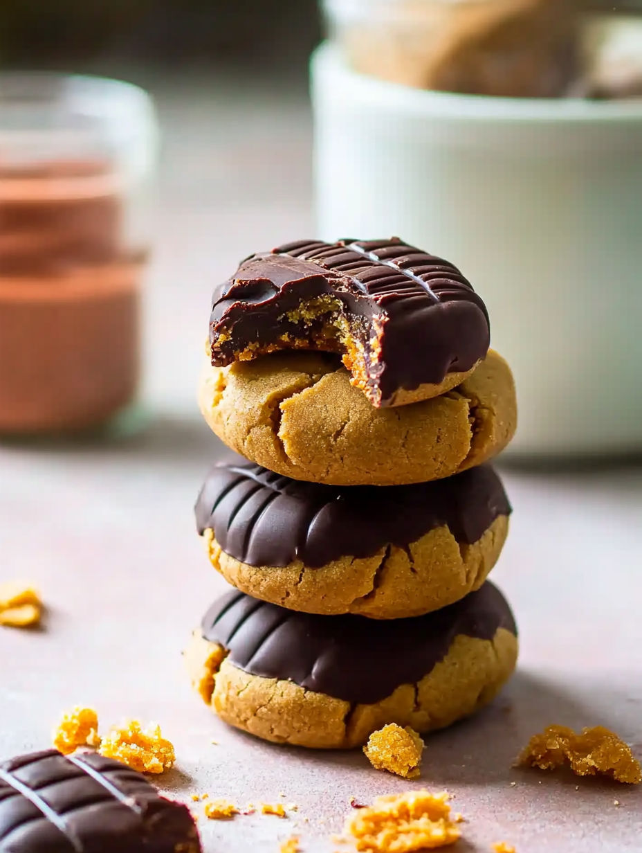 Chocolate cookies with nuts and chocolate on top.