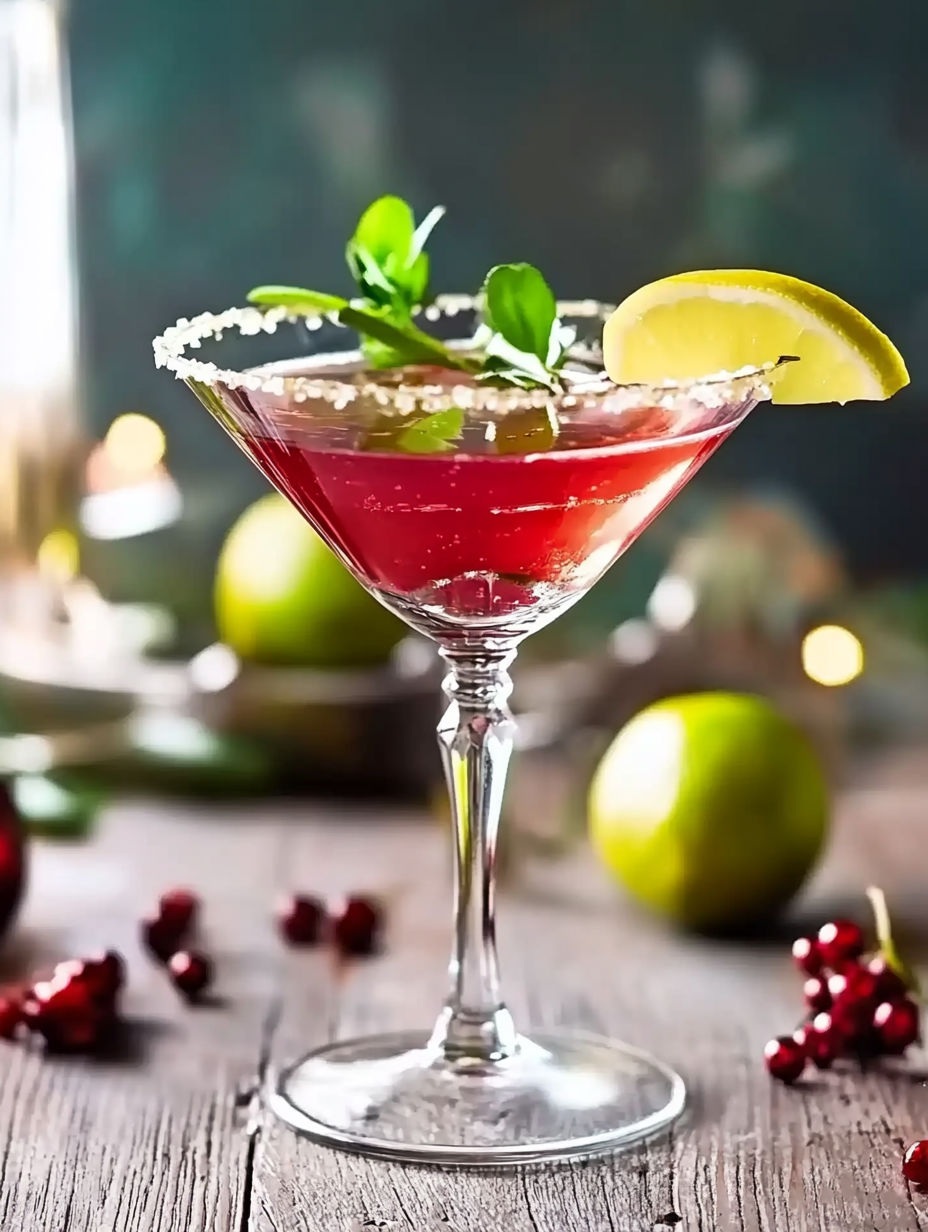 A glass of red wine with a lemon wedge on the rim.