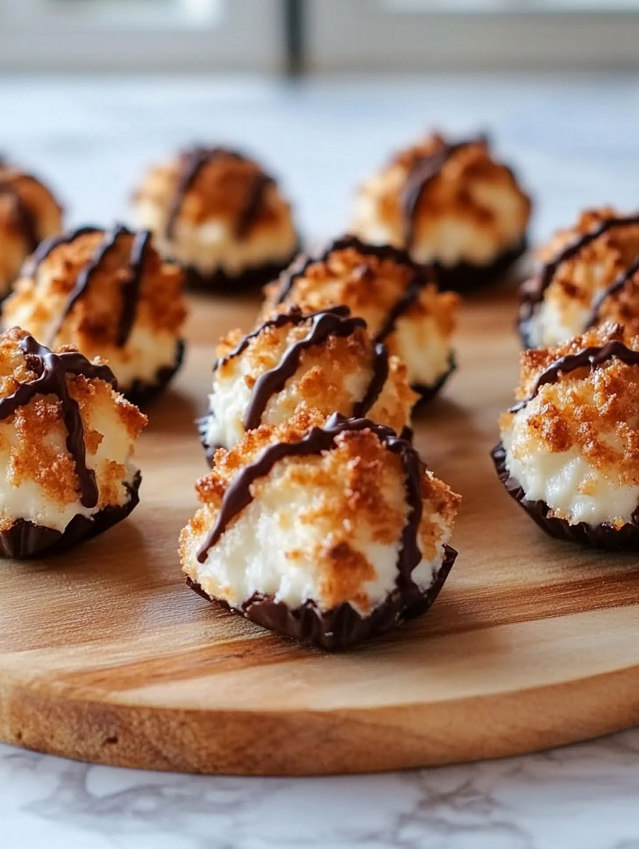 A plate of chocolate covered cookies.