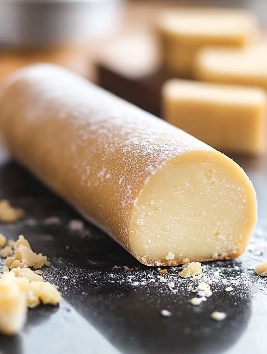 A pate d'amande express is on a table.