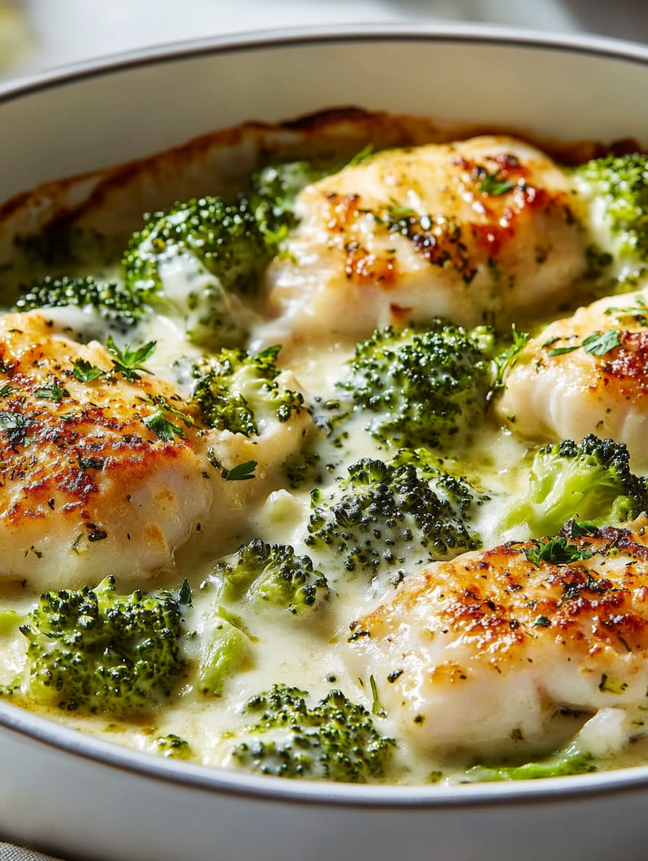 A dish of broccoli and chicken.