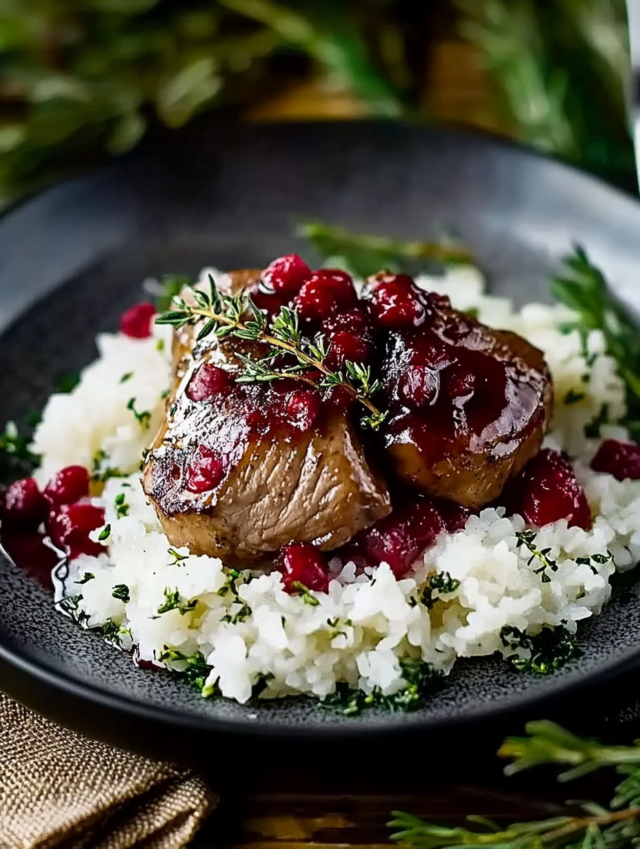 A plate of food with rice and meat.