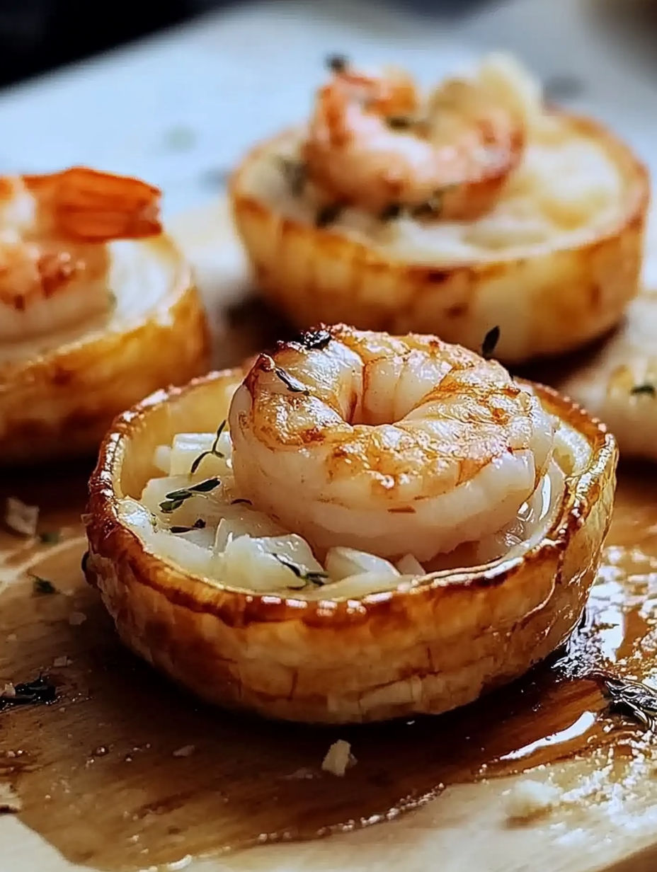 Shrimp in a pastry shell.
