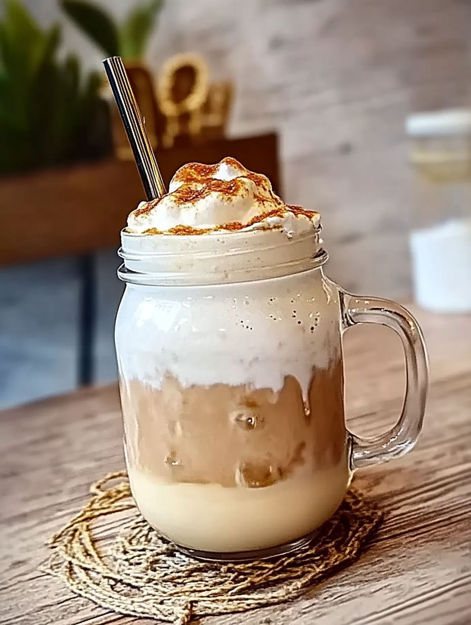 A glass of coffee with whipped cream.