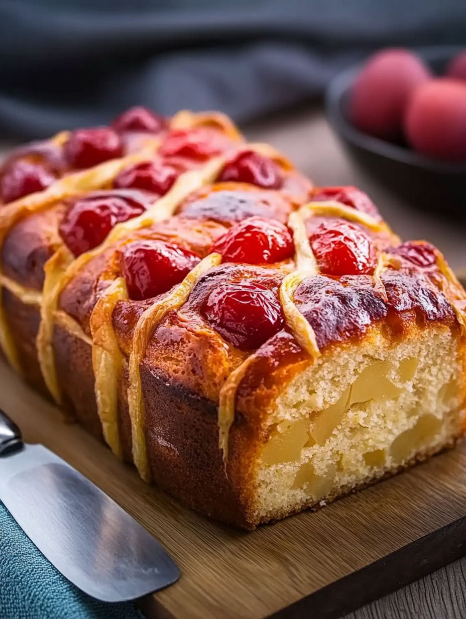 A slice of cake with fruit on top.