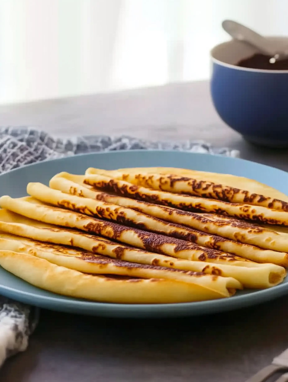 A plate of food with a bowl of chocolate sauce.