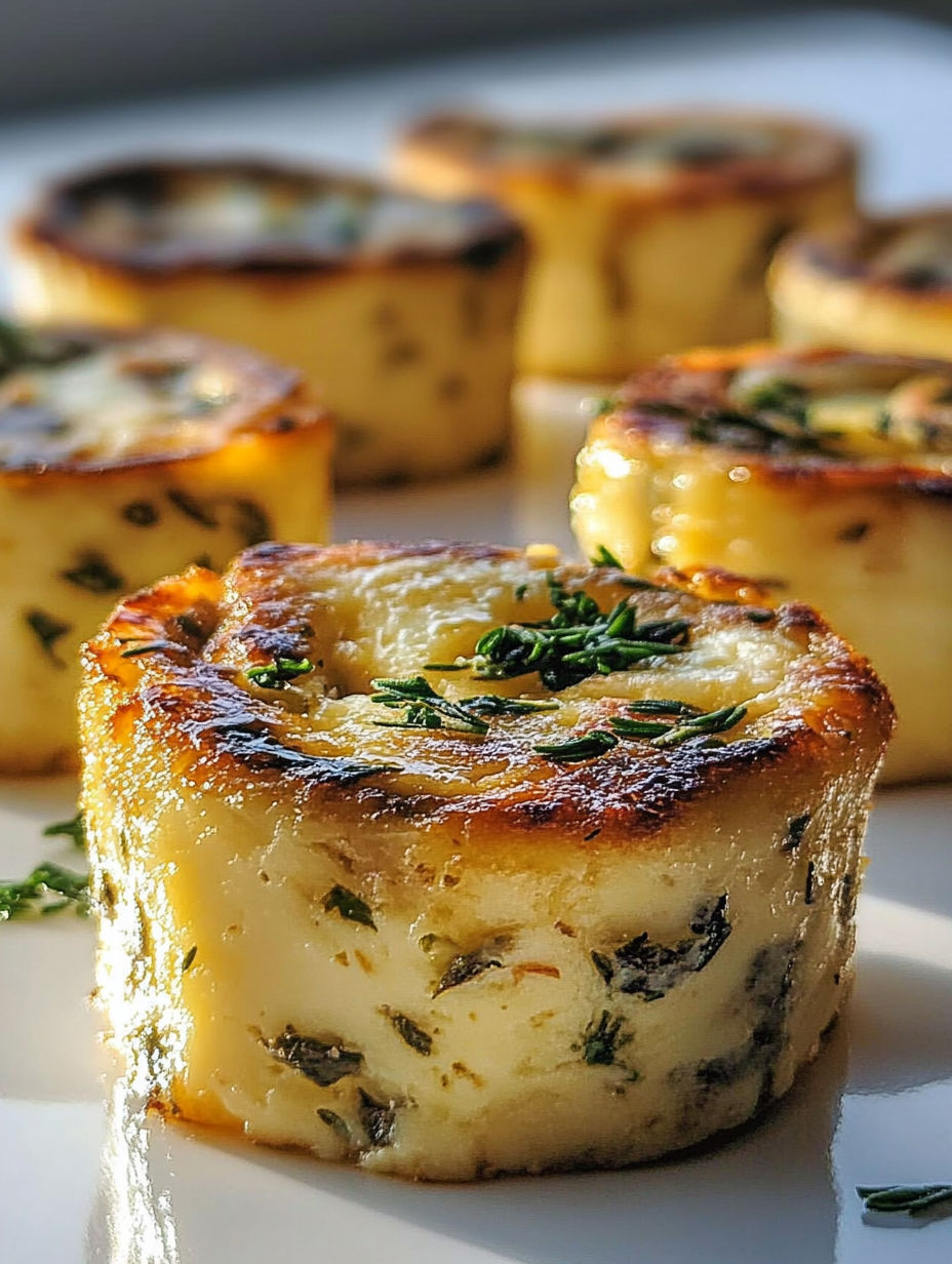 A close up of a food item with a green topping.