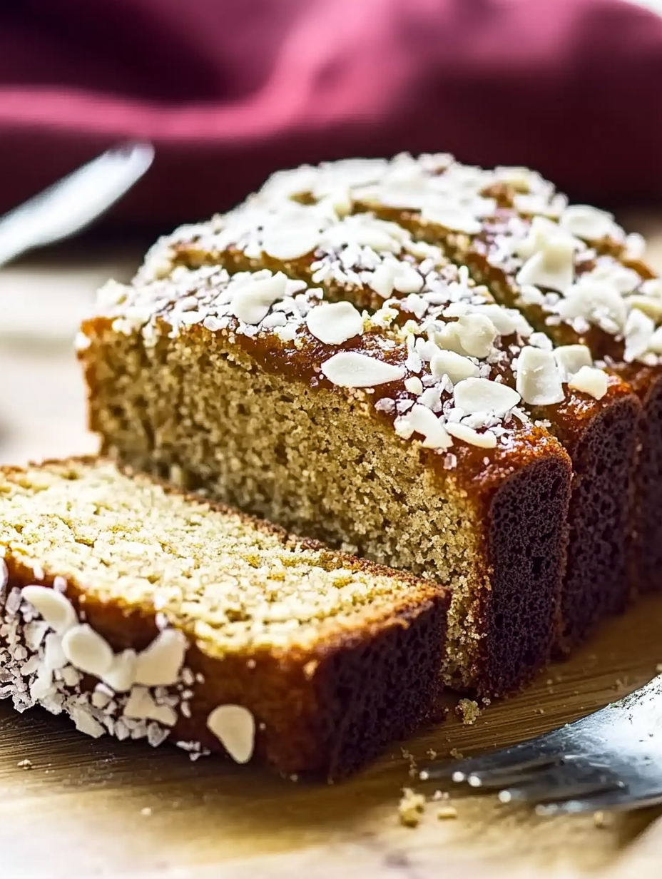 A slice of bread with white powder on it.
