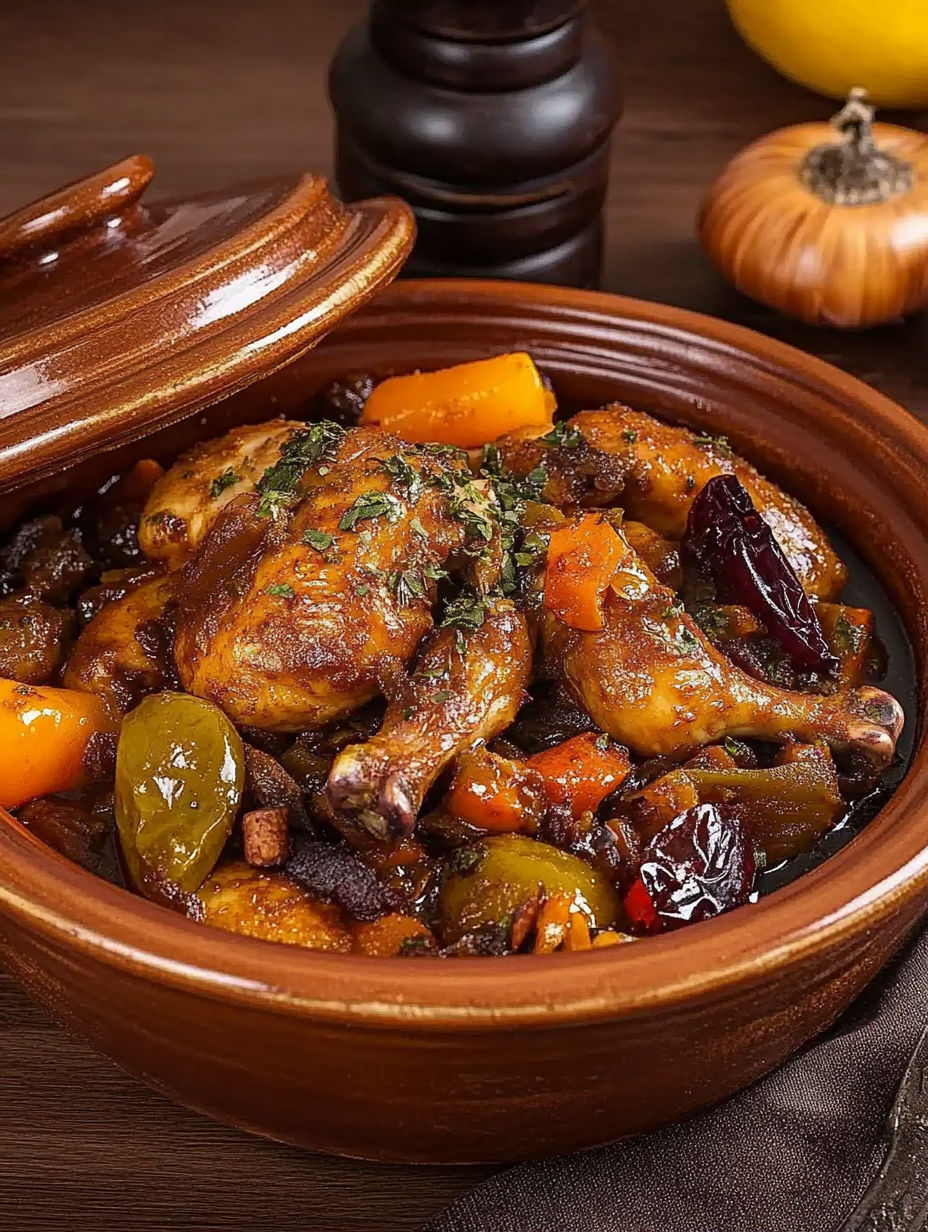 A bowl of food with a chicken and vegetables.