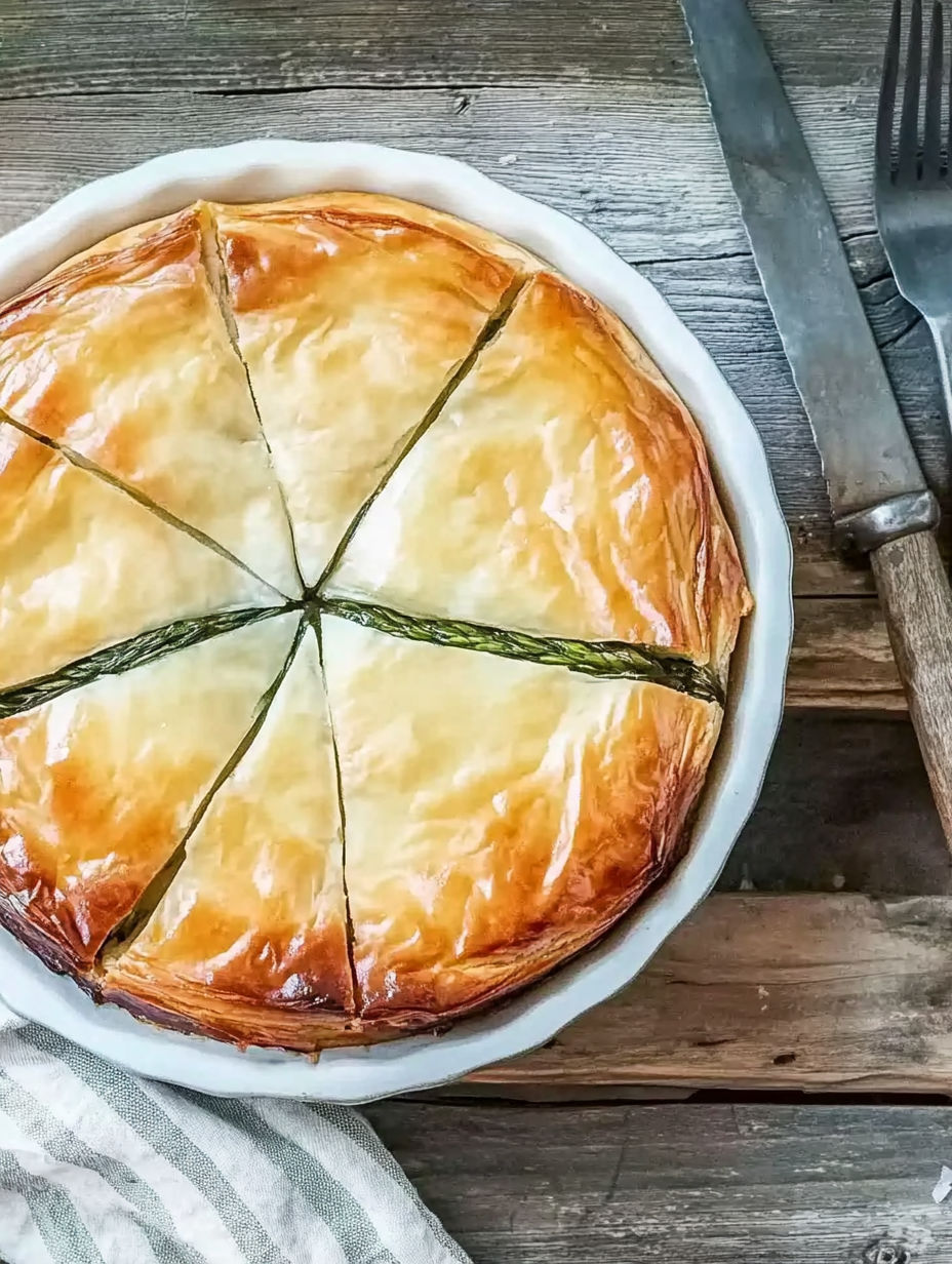 A slice of pie with a green topping.