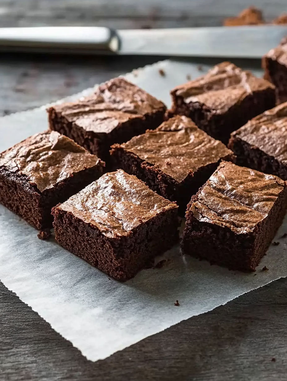 A close up of a brownie on a paper towel.