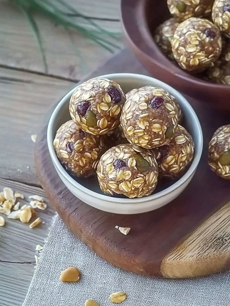 A bowl of granola balls.
