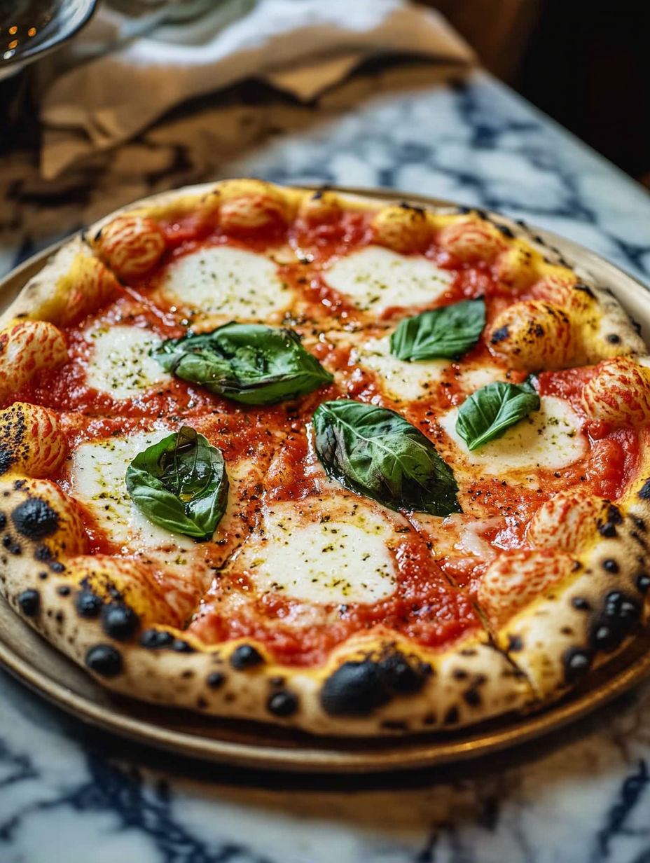 A pizza with spinach and cheese on top.