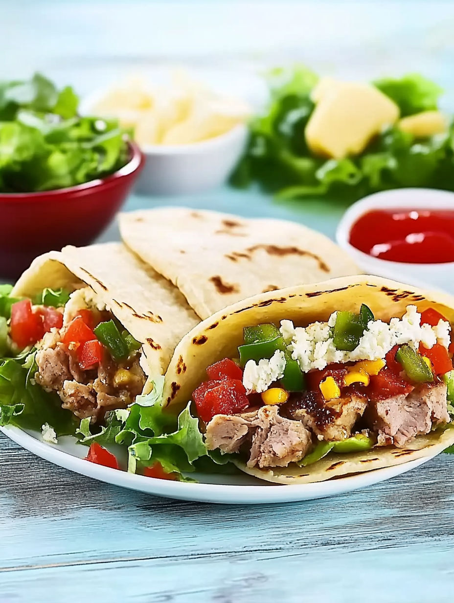 A plate of food with a burrito and a bowl of salsa.