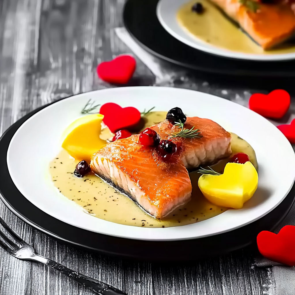 A plate of fish with hearts on it.