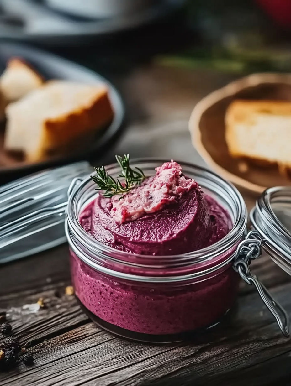 A glass bowl with a purple substance in it.