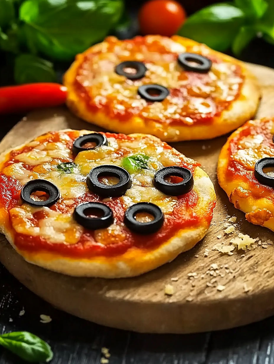 A pizza with black olives on top.