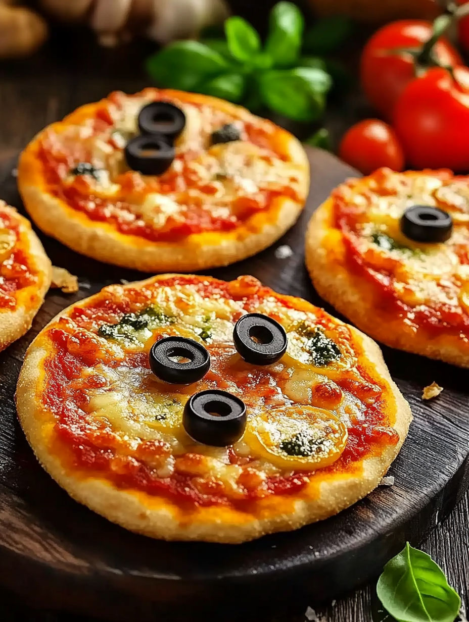 A pizza with olives and cheese on top.